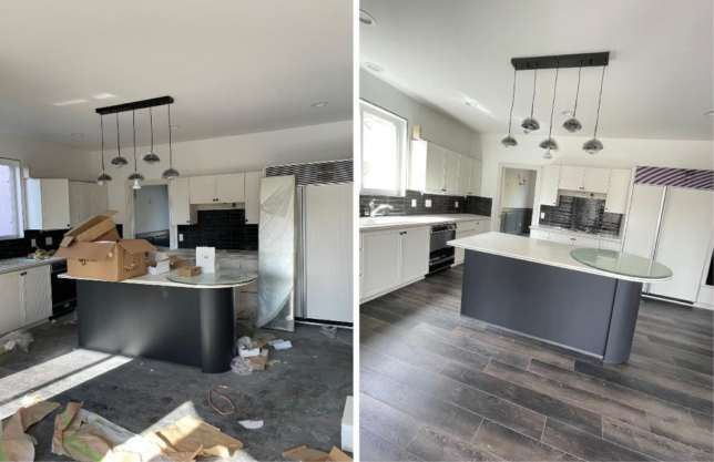 Before and after cleaning by Maid for Seattle